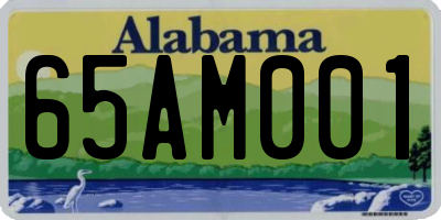 AL license plate 65AM001