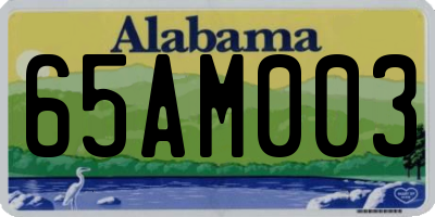 AL license plate 65AM003