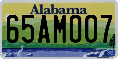 AL license plate 65AM007