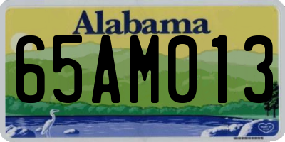 AL license plate 65AM013