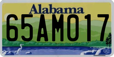 AL license plate 65AM017