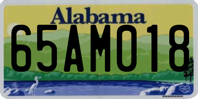 AL license plate 65AM018