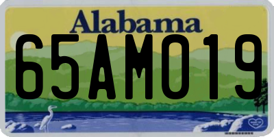 AL license plate 65AM019