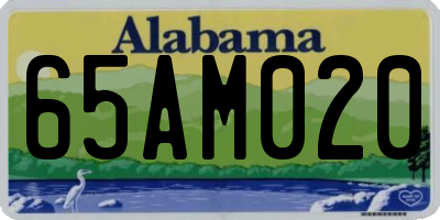 AL license plate 65AM020