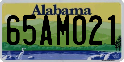 AL license plate 65AM021