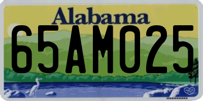 AL license plate 65AM025