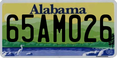 AL license plate 65AM026