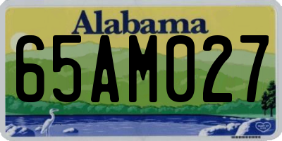 AL license plate 65AM027