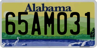 AL license plate 65AM031