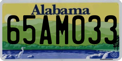 AL license plate 65AM033