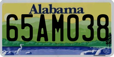 AL license plate 65AM038