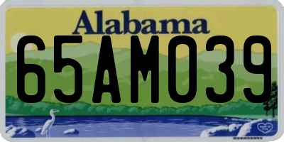 AL license plate 65AM039