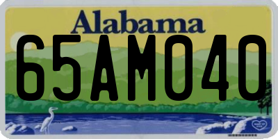 AL license plate 65AM040