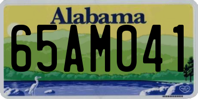 AL license plate 65AM041