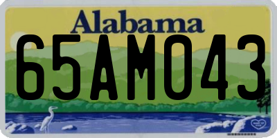 AL license plate 65AM043