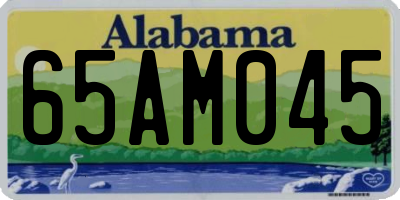 AL license plate 65AM045