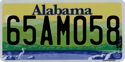 AL license plate 65AM058