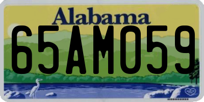 AL license plate 65AM059