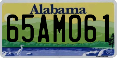 AL license plate 65AM061