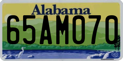 AL license plate 65AM070