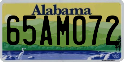 AL license plate 65AM072