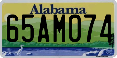 AL license plate 65AM074