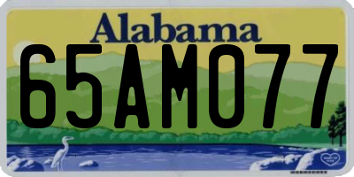 AL license plate 65AM077