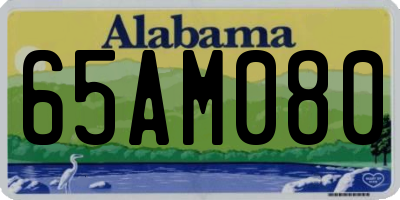 AL license plate 65AM080