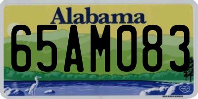 AL license plate 65AM083