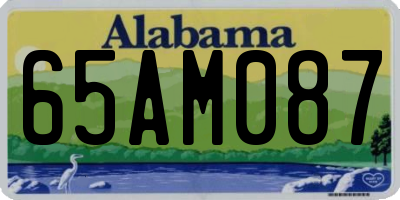 AL license plate 65AM087