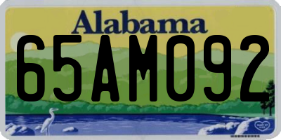 AL license plate 65AM092
