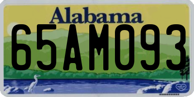 AL license plate 65AM093