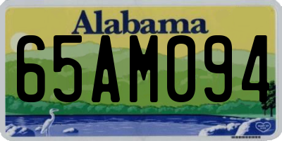 AL license plate 65AM094