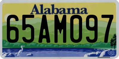 AL license plate 65AM097