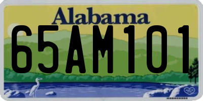 AL license plate 65AM101