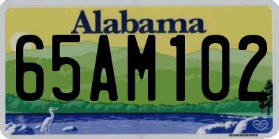 AL license plate 65AM102