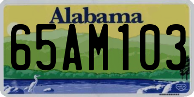 AL license plate 65AM103