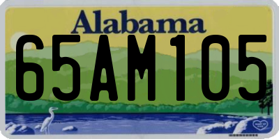 AL license plate 65AM105