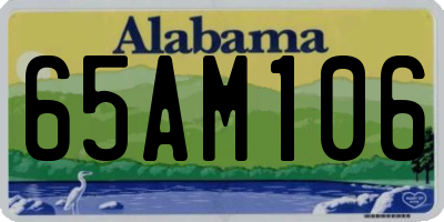 AL license plate 65AM106