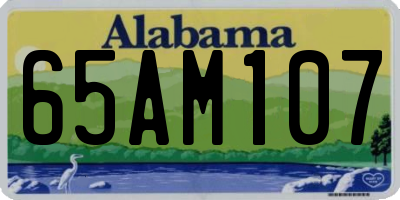 AL license plate 65AM107