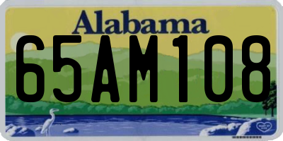 AL license plate 65AM108