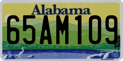 AL license plate 65AM109