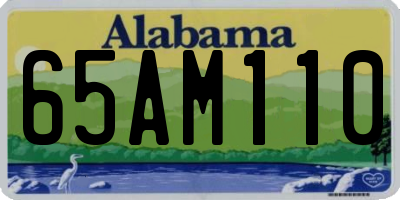 AL license plate 65AM110