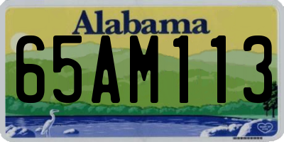 AL license plate 65AM113