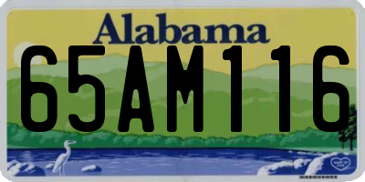 AL license plate 65AM116