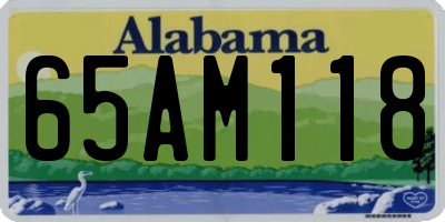 AL license plate 65AM118