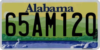 AL license plate 65AM120
