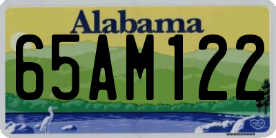 AL license plate 65AM122