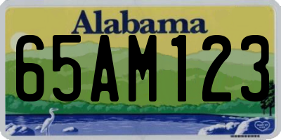 AL license plate 65AM123