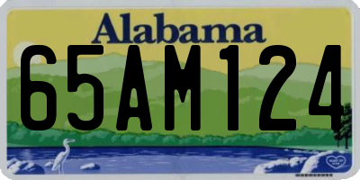 AL license plate 65AM124